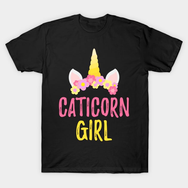 Caticorn Girl for Unicorn cat meowgical pets lover T-Shirt by sports_hobbies_apparel